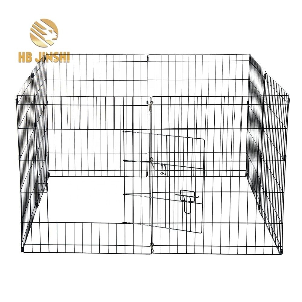 Dog Play Pen - Puppy Cat Rabbit Guinea Pig Run With Door Foldable Pet Enclosure