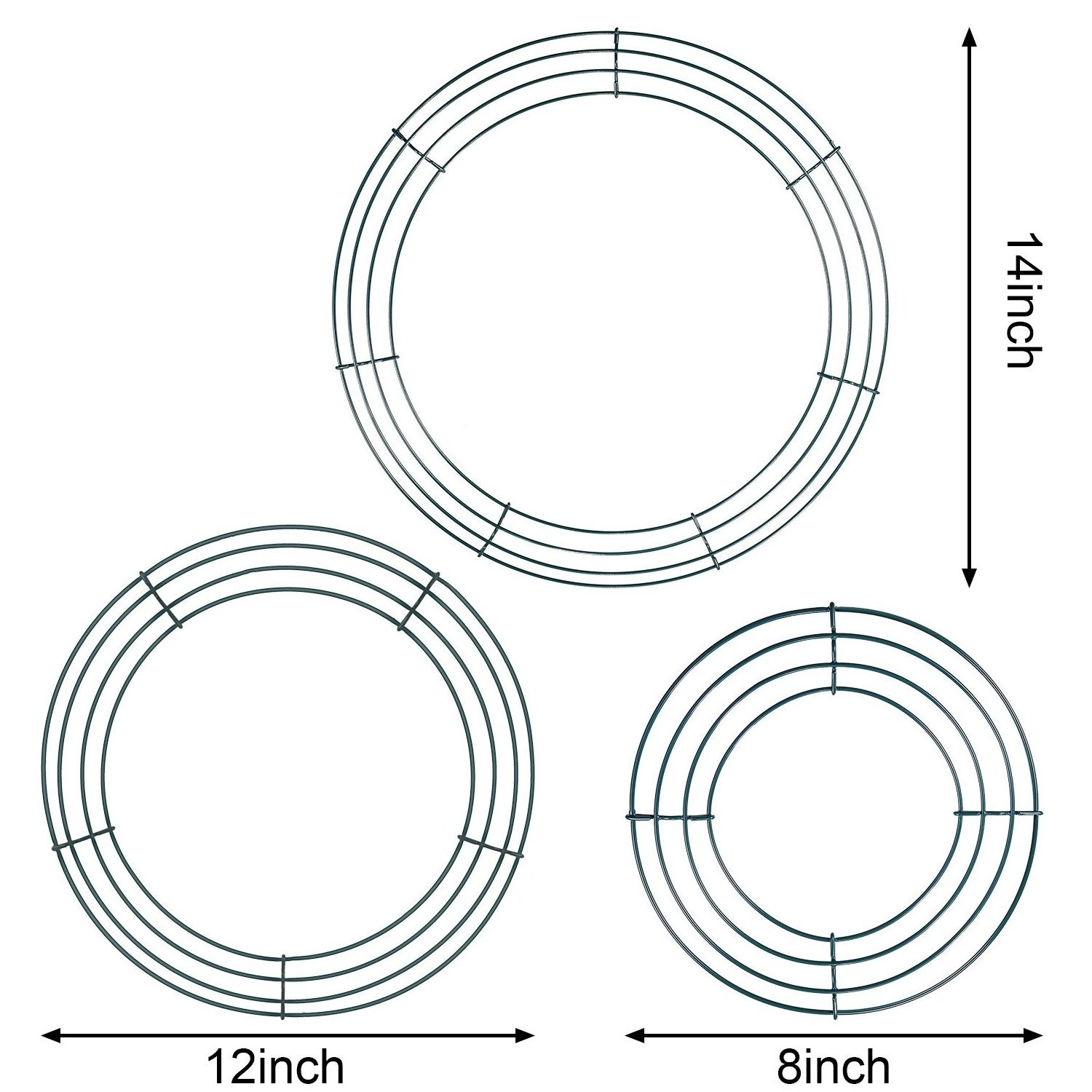 Existing Products 14inch Round Wire Wreath Frames for Christmas