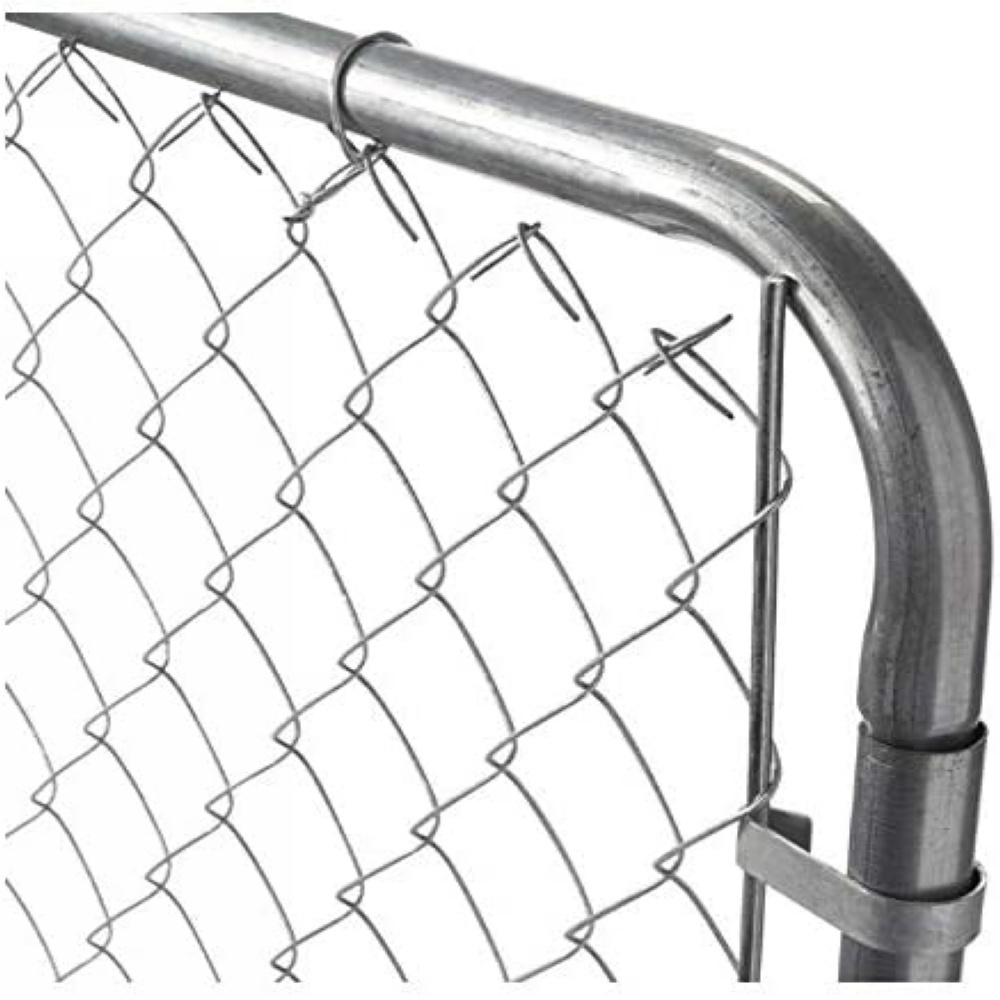 Private Courtyard DIY Chain Link Wire Mesh Woven Fence Walk Through Swing Gate