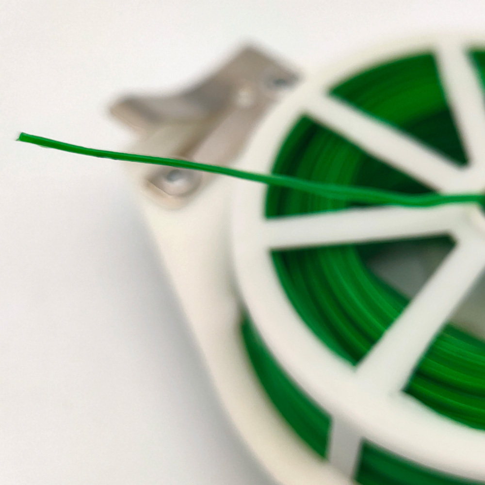 JINSHI Green Garden Twist Tie Wire Cable Reel with Cutter for Gardening Plant Yard