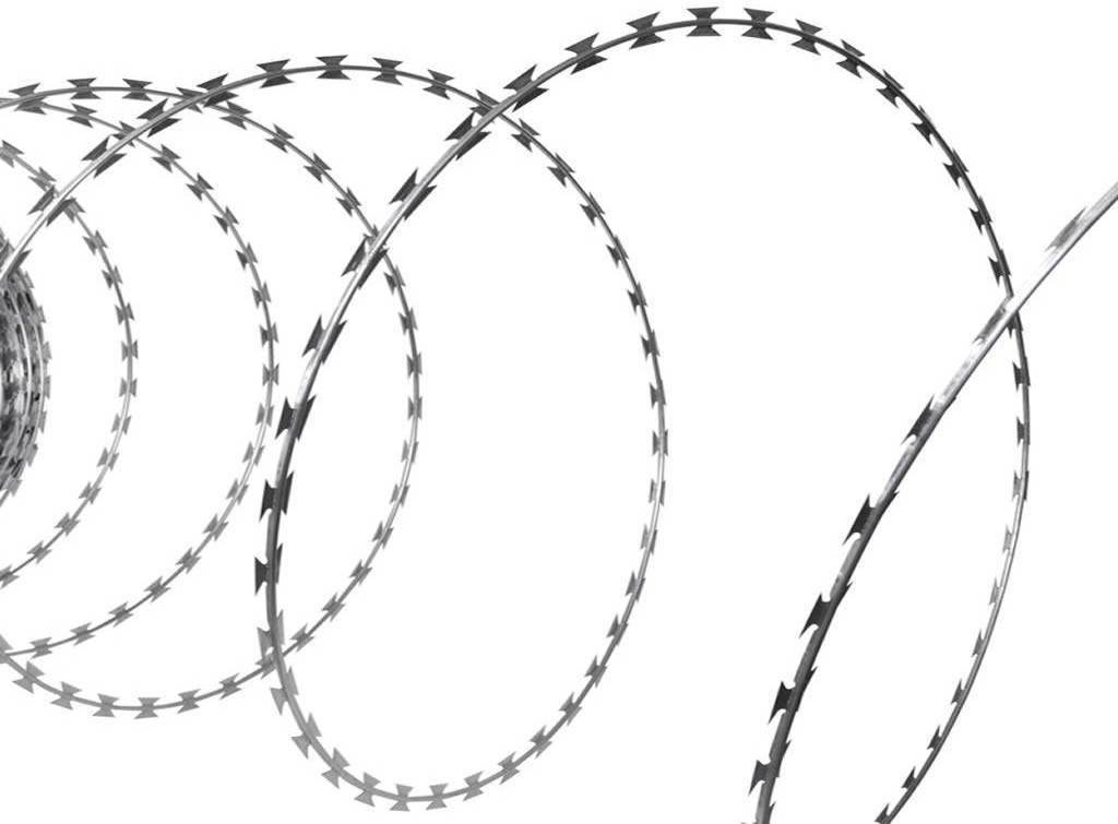 Dia 600 mm Concertina razor wire Security fence BTO-22 Razor Wire