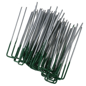 100x 6" Ground Garden Staples Stakes Pins Landscape Weed Barrier Fabric Stake