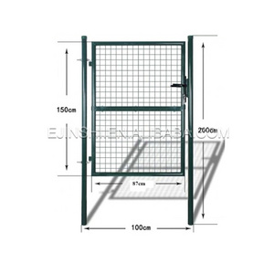 iron fence design metal sliding garden gate