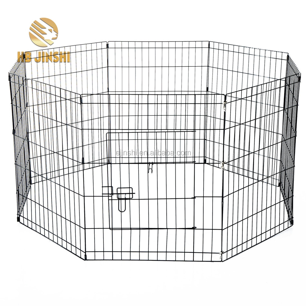 Dog Play Pen - Puppy Cat Rabbit Guinea Pig Run With Door Foldable Pet Enclosure