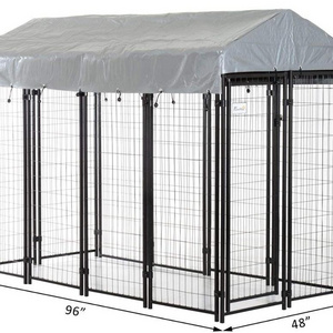 Outdoor Dog Runs Heavy Duty Metal Welded Wire Dog Kennel 8'X4'X6'