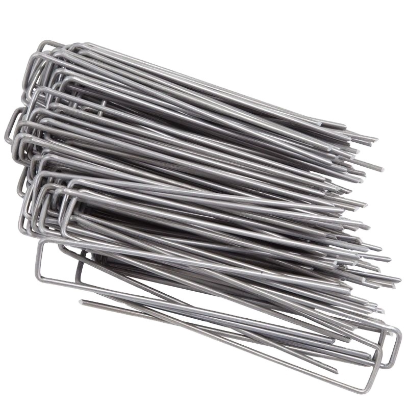 6 inch 11 gauge metal u shaped landscape staples ground peg garden landscape staples stakes pins ground staples