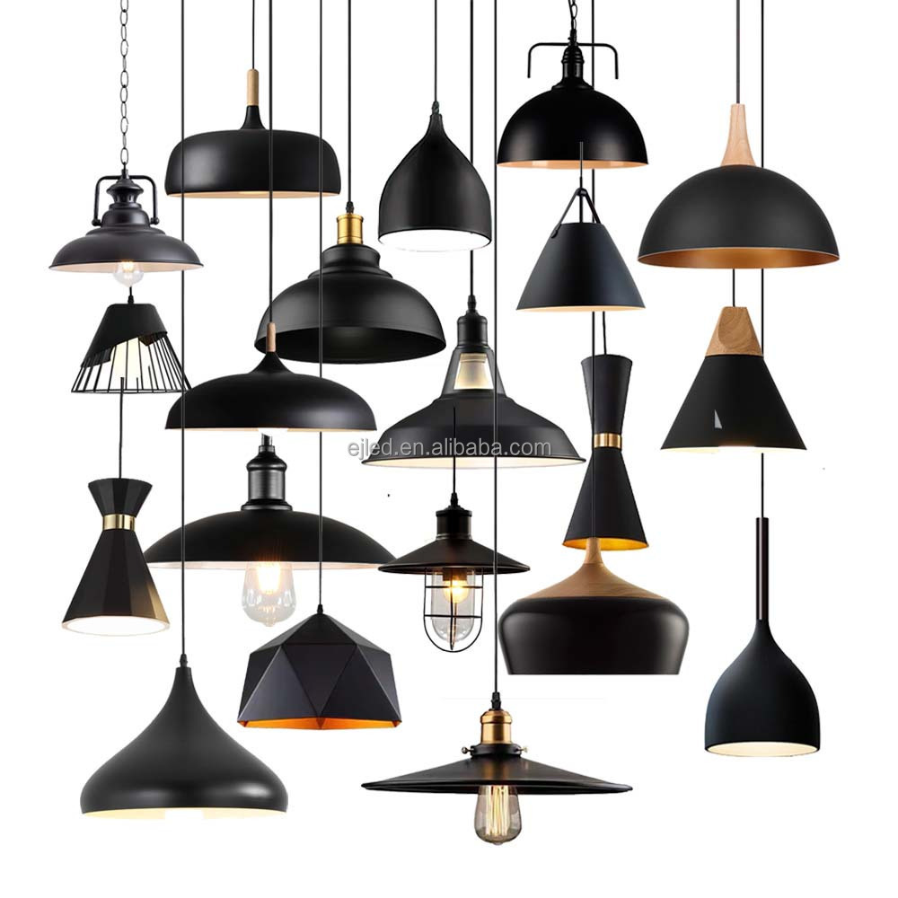 Bar Chandelier With Black Or White Modern Design Lampshade For Home Decor Light Fixture Mk0099