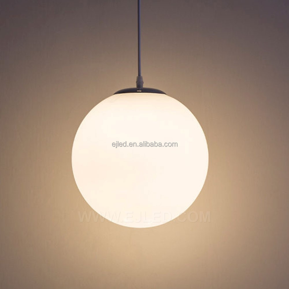 Modern Globe Pendant Light White Opal Glass Shade 7-Light Brass Chandeliers Hanging Lighting for Dinning Room GL0020