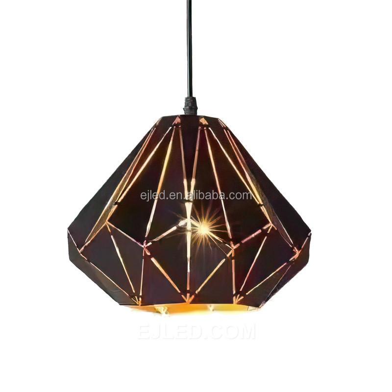 Zhongshan Barn Pendant Light Laser Cutting Black and Gold Hanging Light Fixture for Farmhouse Decor Lamp BS0095