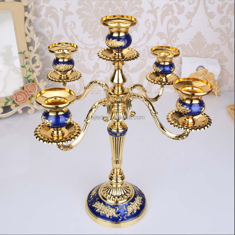 Halloween 5-Candle Metal Candelabra Candlestick Holders 10.6 inch Tall Candle Holder Wedding Event Candelabra Candle Stand