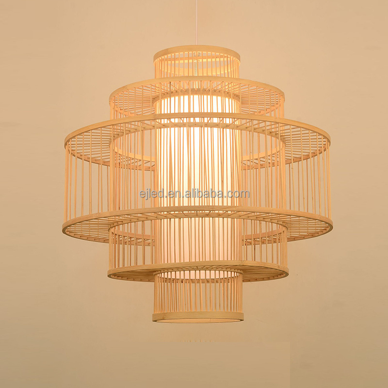 Handy Brite Rattan Pendant Light Wicker Chandelier Ceiling Luxury Hanging Light for Living Room Modern Lighting RT0077