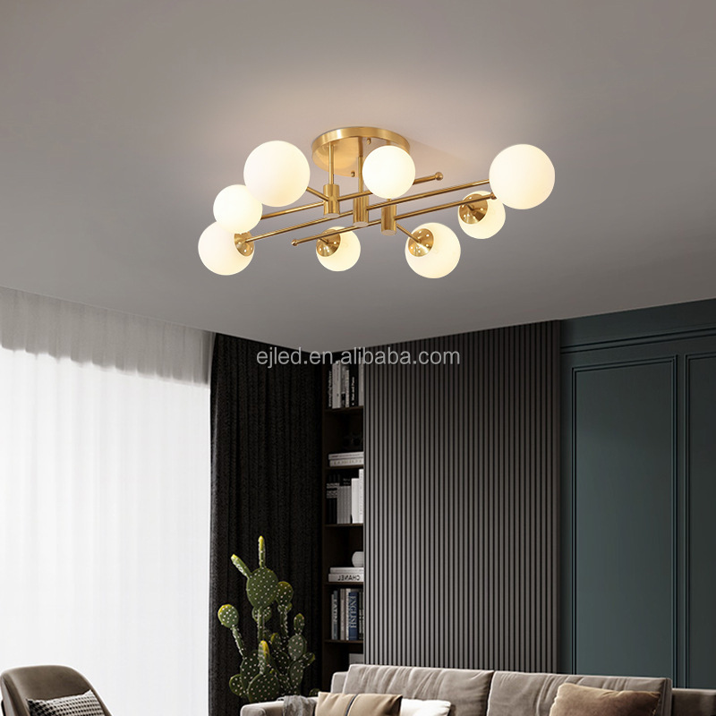 Factory Large Ceiling Light Fixture with Glass Classic 15 Lights Chandelier Black Pendant Lights for Home Decor Bathroom  IN0184