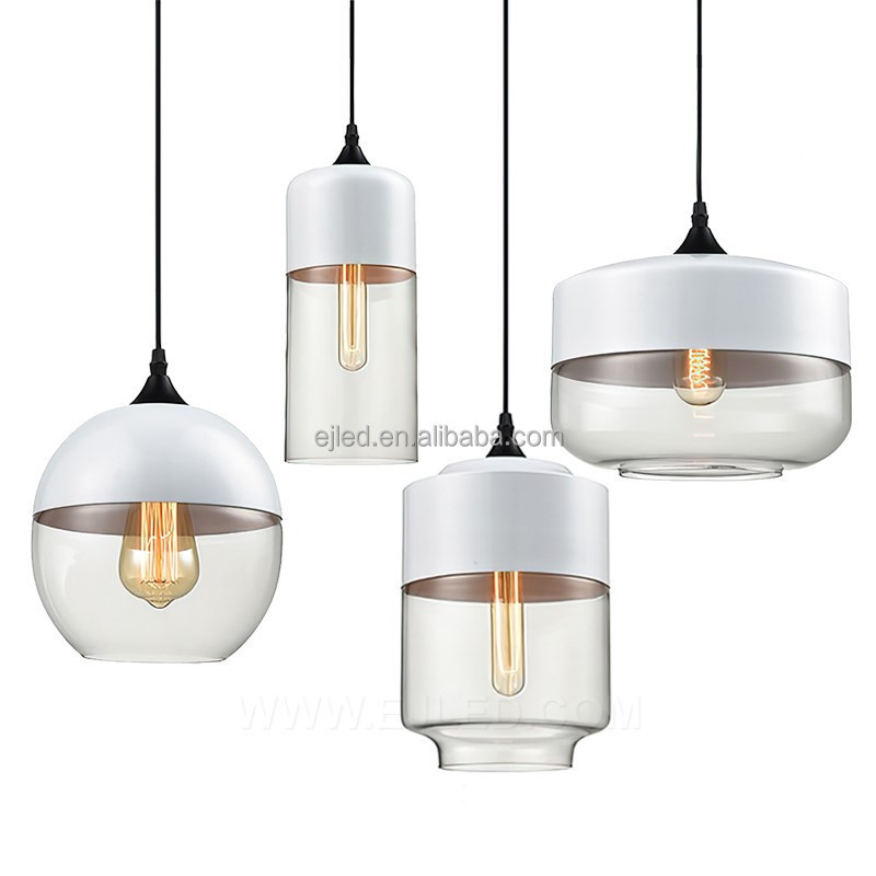 Wholesale Blow Black Glass Pendant Light Fixture Modern Glass Hanging Lamp Industrial Vintage Chandelier for Farmhouse GL0009