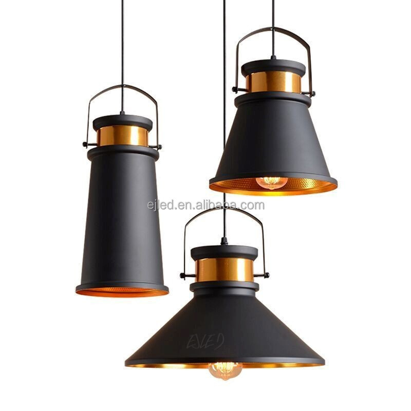 Industrial Nautical Pendant Light Black Metal Vintage Barn Hanging Ceiling Light Fixture Mk0066