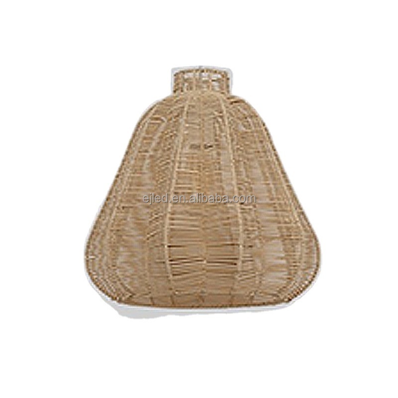 New Style Feather Design Handmade Bamboo Style Chandelier Creative Rattan Lamp for Kitchen Farmhouse Rattan Light RT0022