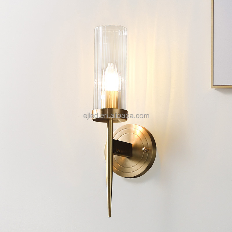 Wholesale Wall Sconce Modern Retro Bedside Lamp Wall Lamp LED Light Brass Light E27 Bracket Light for Living Room WL0201