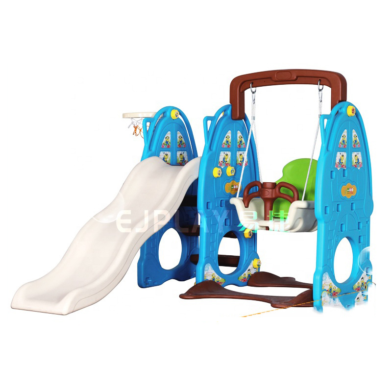 Small Size Children Indoor Playground Slides Swings Plastic Indoor Slide Cute Baby Plastic Slide on sale