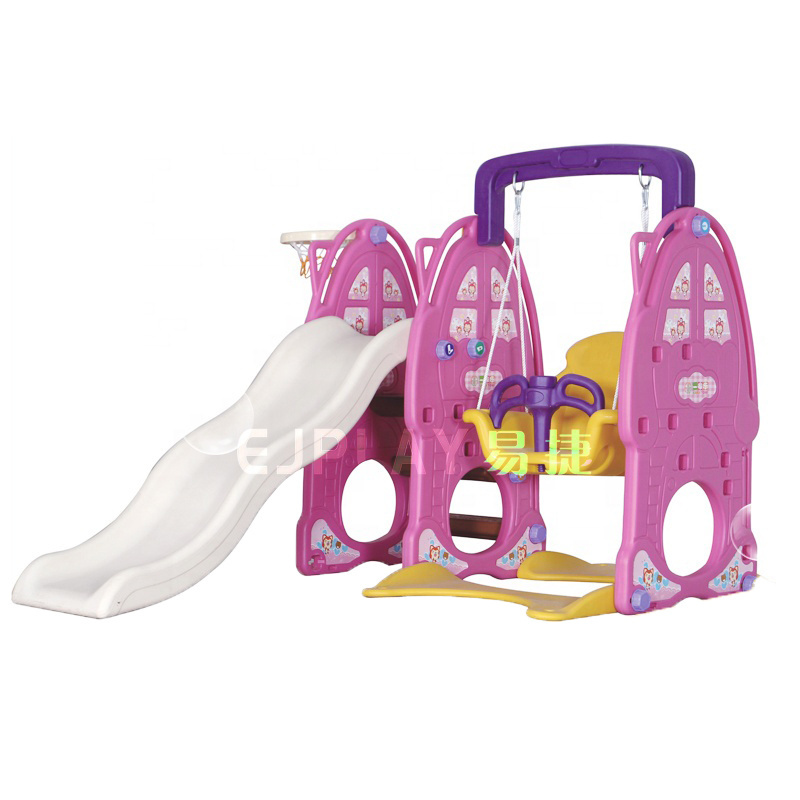 Small Size Children Indoor Playground Slides Swings Plastic Indoor Slide Cute Baby Plastic Slide on sale