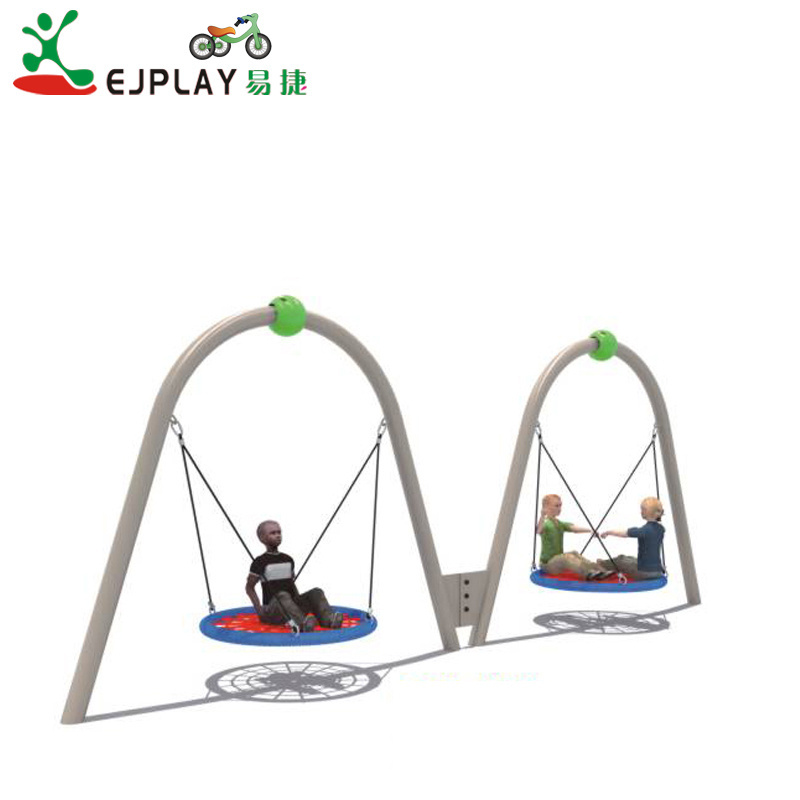 Children Commercial Heavy Metal Play Swing Set For Residential Area