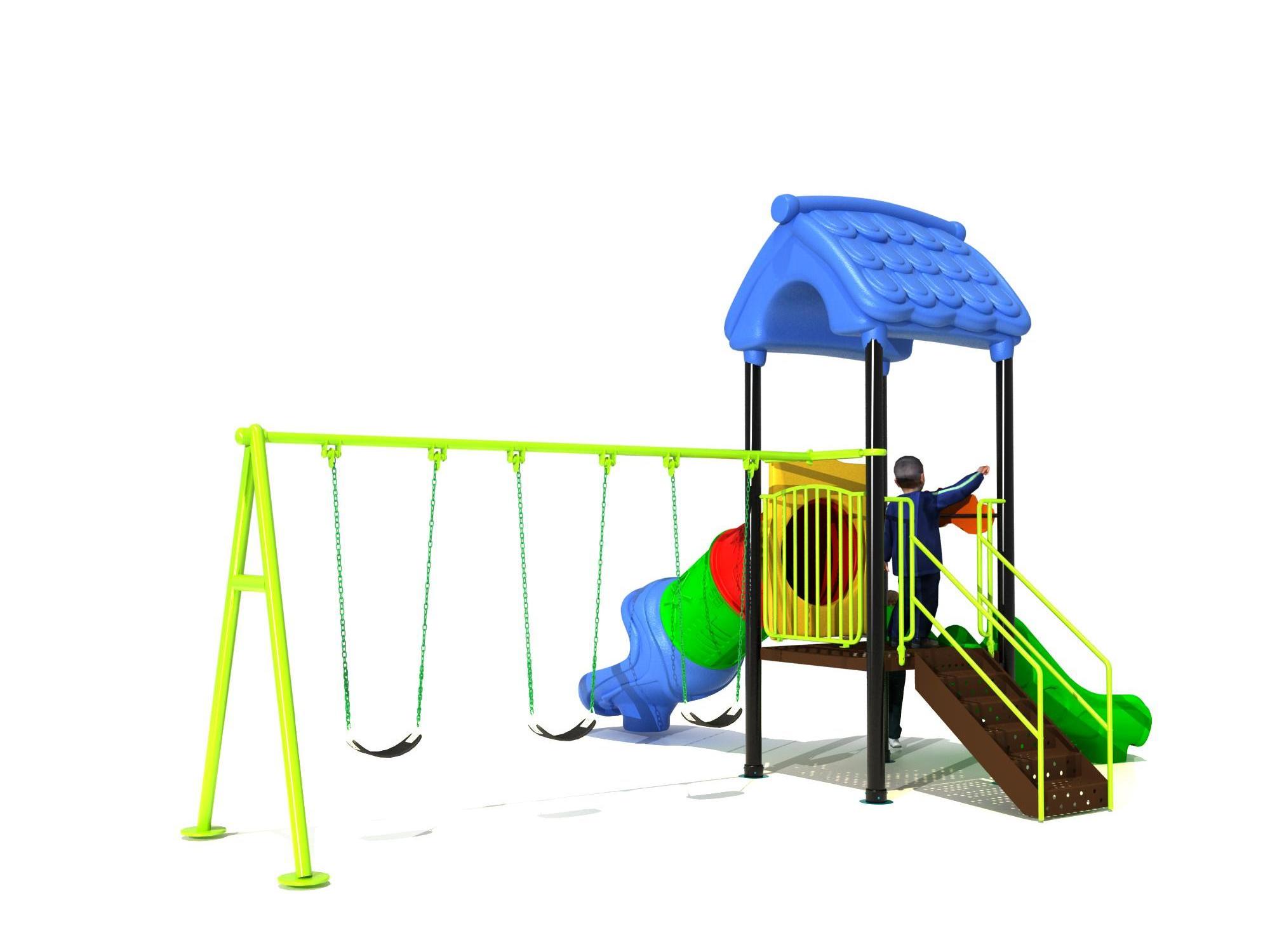 Cheap Hot Sale Beautiful Kid Outdoor Playground slide play outdoor with swing