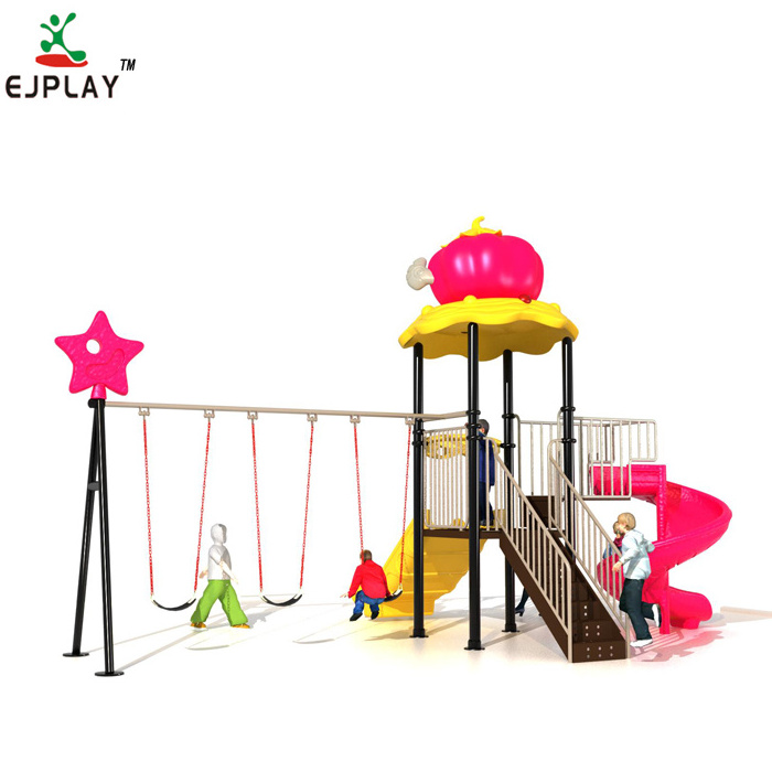 New Children kindergarten mini outdoor playground swings slide