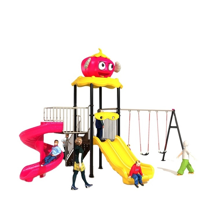 New Children kindergarten mini outdoor playground swings slide