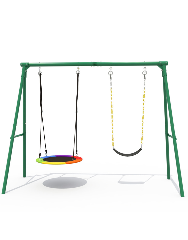 Factory Price Kindergarten Eco-Friendly Kids Double Seats Outdoor Swing Set