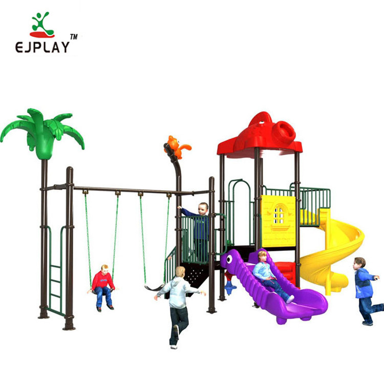 Newly Plastic Children Outdoor Playground Outdoor Swing And Slide Set