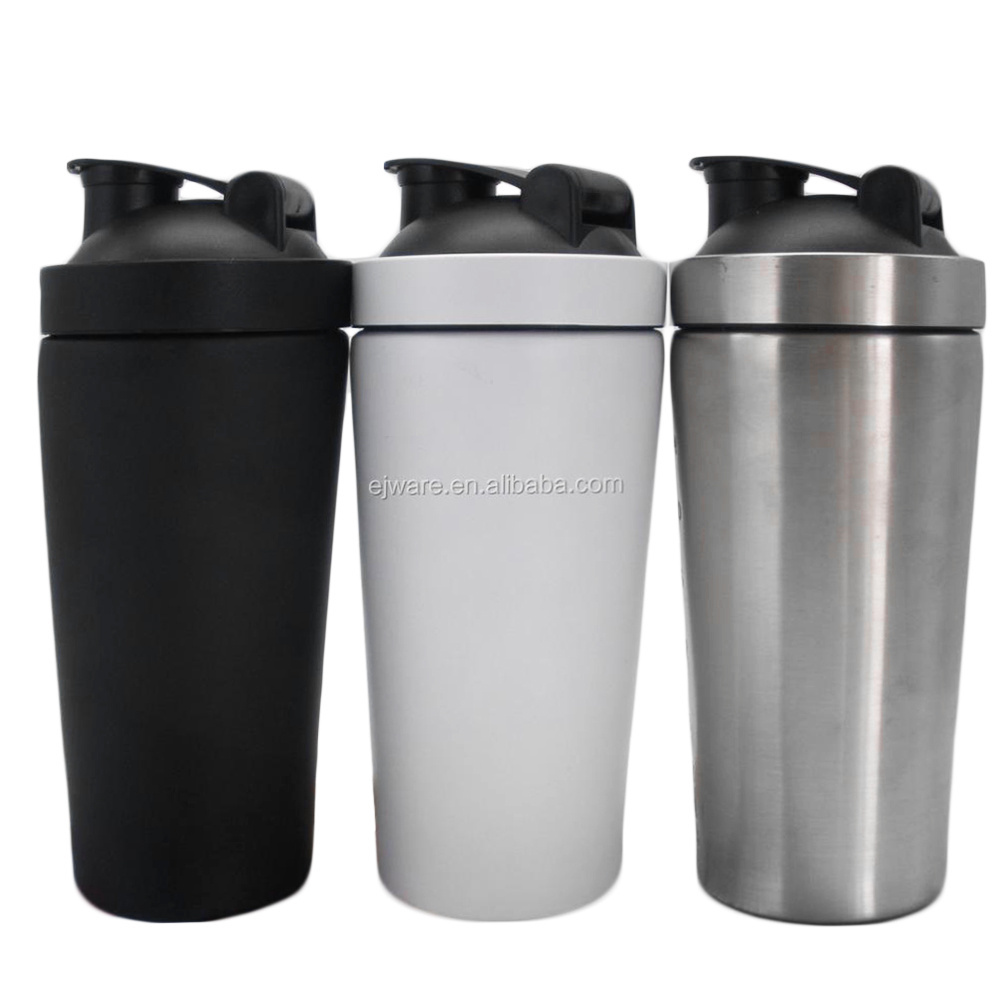 Wholesale New Products Black Sport Stainless Steel Protein Shaker Water Bottle Gym Shaker Cup