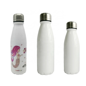 Sublimation Blanks Cola Shape Slim Aluminum Sport Water Bottle Custom Logo Sublimation 500ml Aluminum Water Bottle