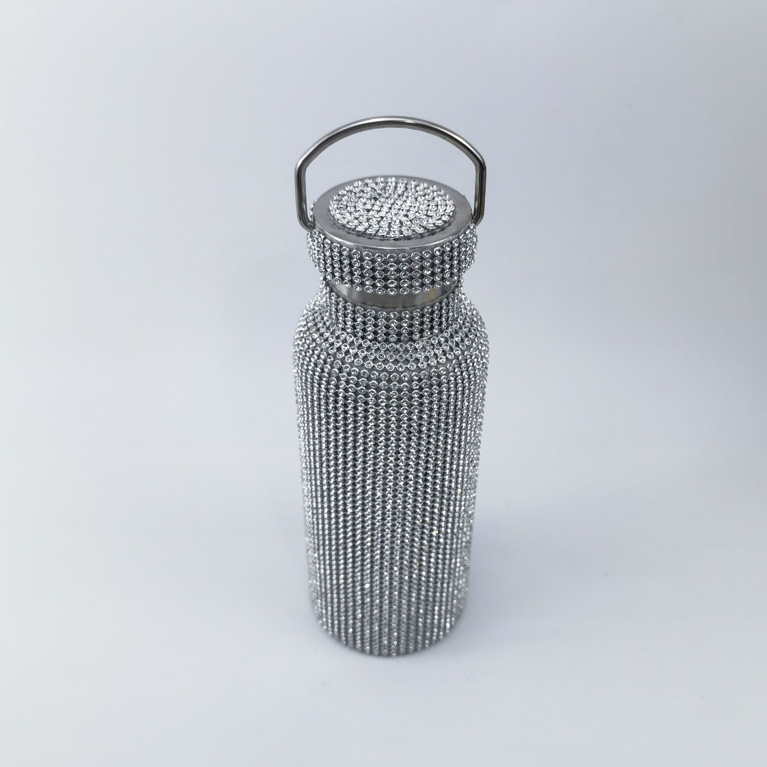 500ml bling stainless steel insulated thermos flasks double wall vacuum rhinestone diamond water bottle