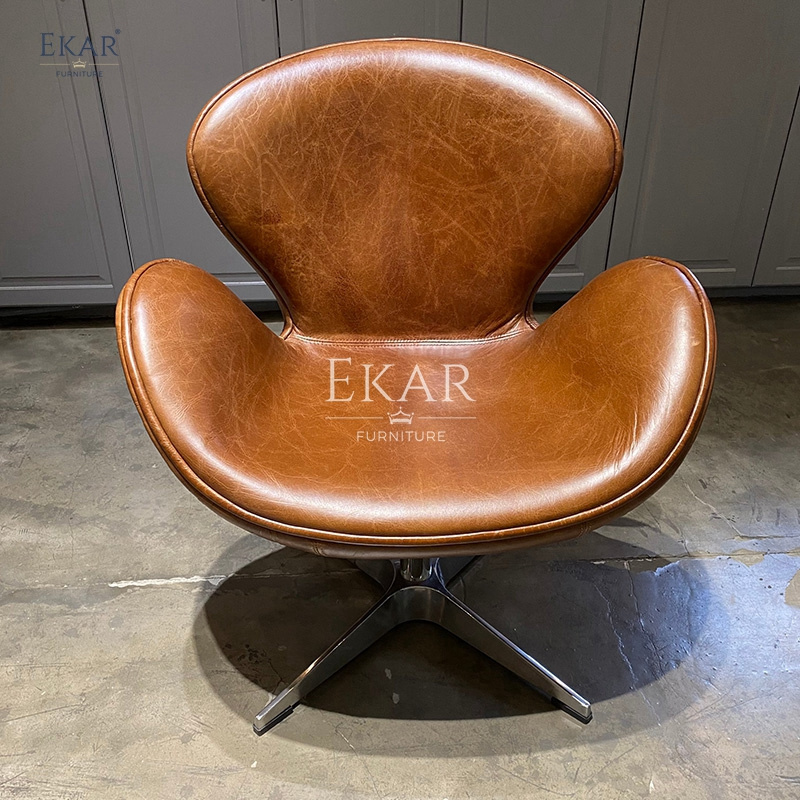 Newly Designed Genuine Leather Office Chair with Aluminum Frame Base on Wheels Mesh Swivel Chair for Dining or Office Furniture