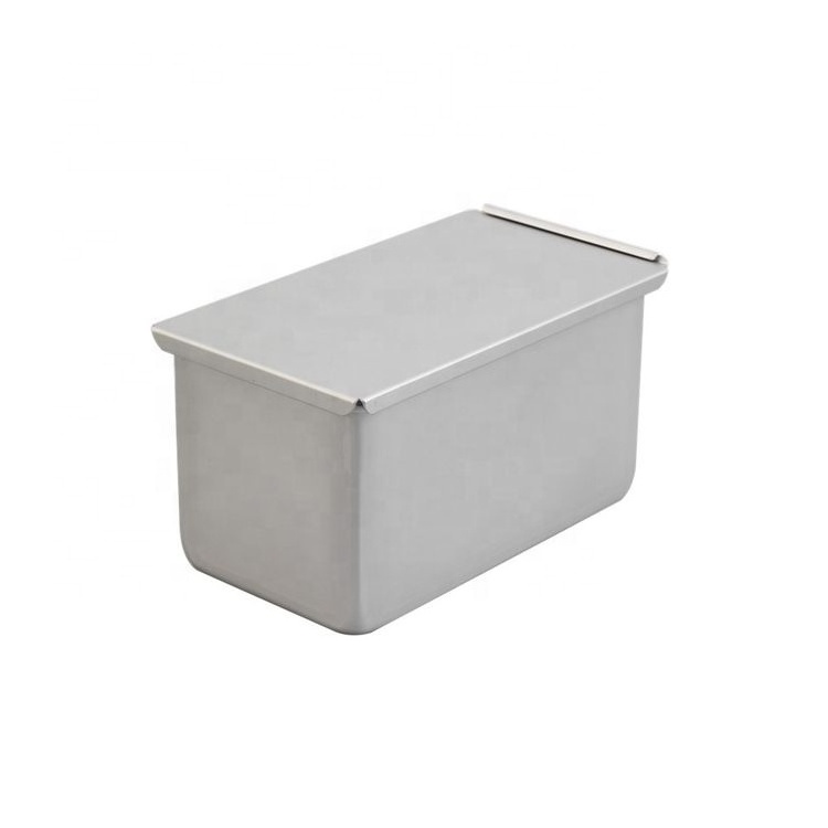 Custom 1 lb Dough Capacity Rectangle Metal Bread Loaf Baking Storage Box Toast Loaf Pan With Lid