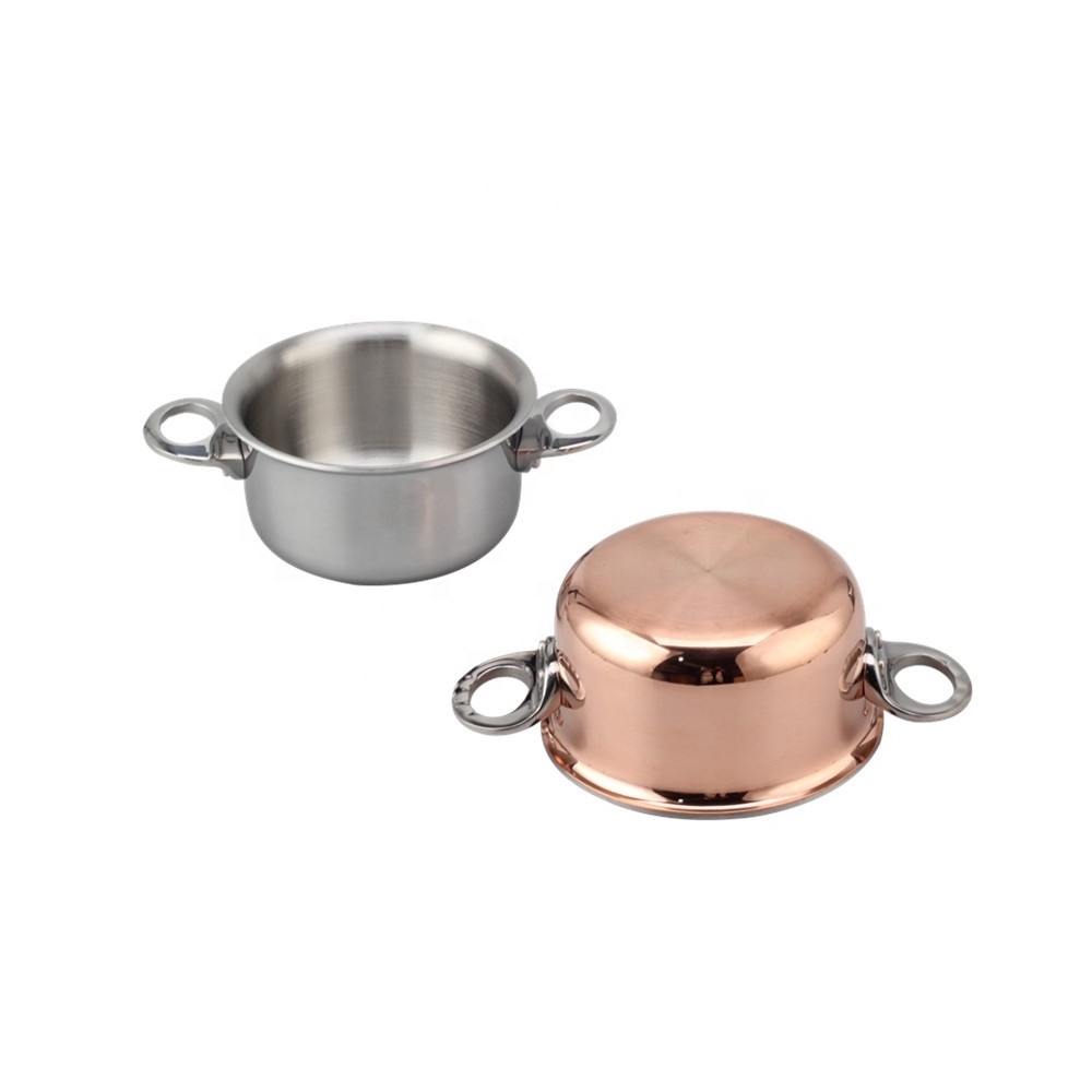 Stainless Steel Mini Tri-Ply Saucepot, 4.5in, Copper