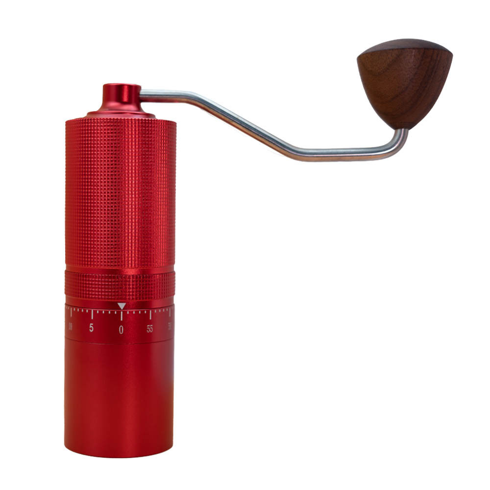 24 Grinding Settings,Espresso Grinder With Sharp Hexagonal Mill Core & Walnut Handle,Portable Mini Coffee Grinder