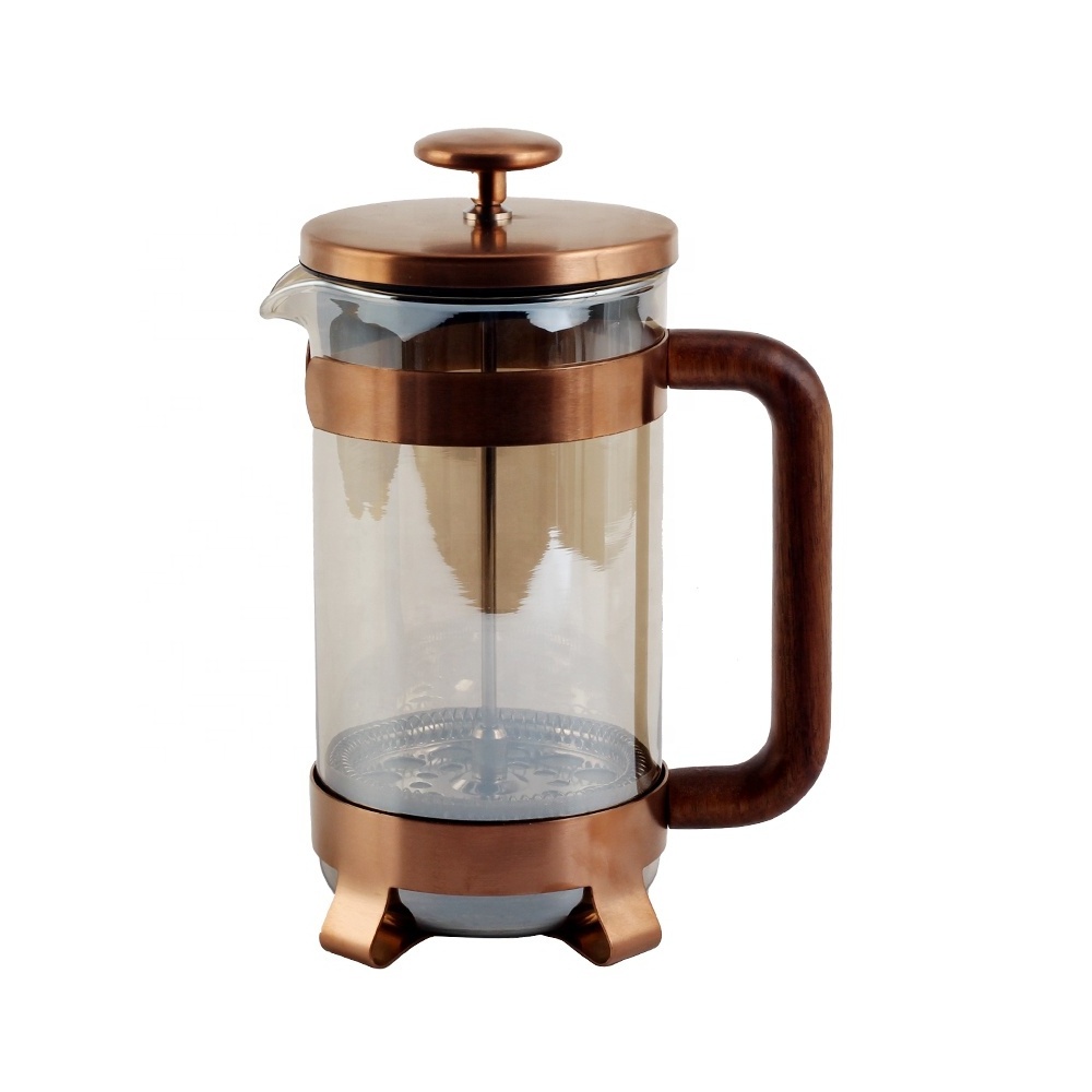 Glass Classic Copper 304 Stainless Steel Coffee French Press