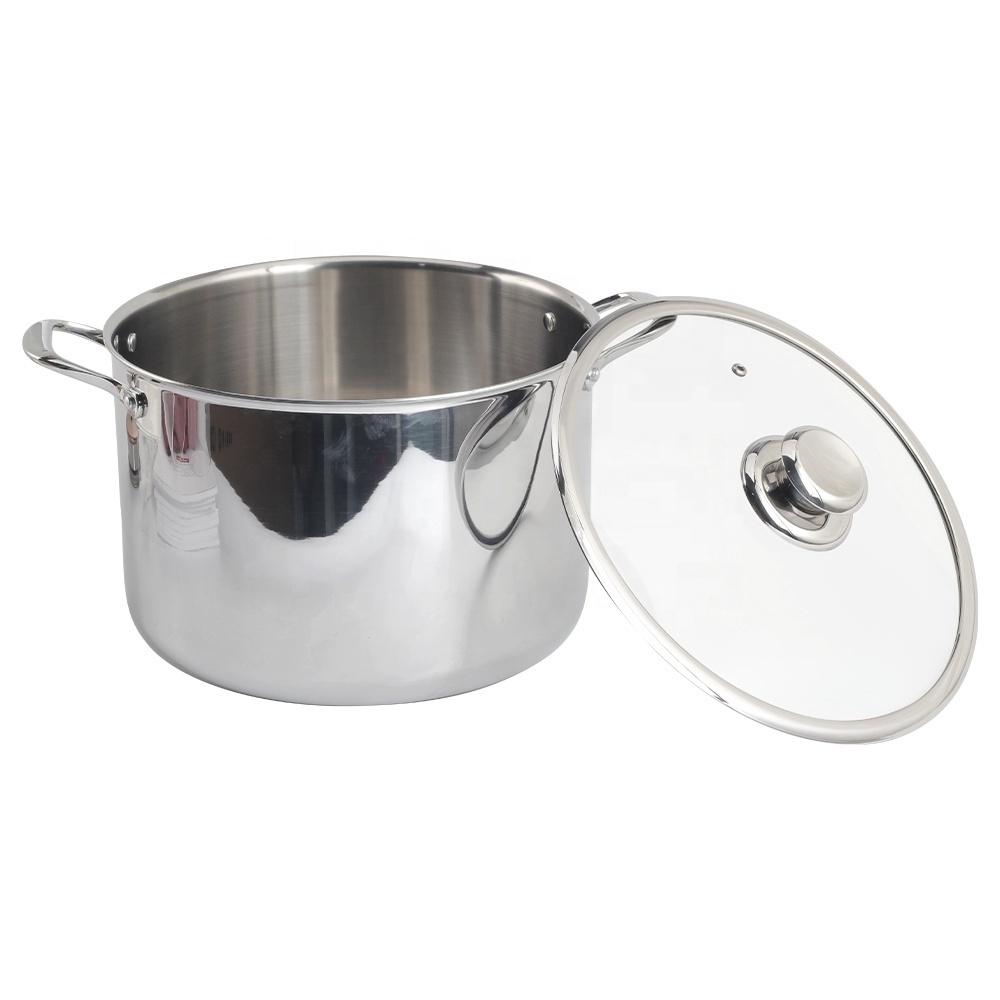 with cover dishwasher-safe for easy cleaning Tri-Ply Stainless Steel 6-Quart Stockpot