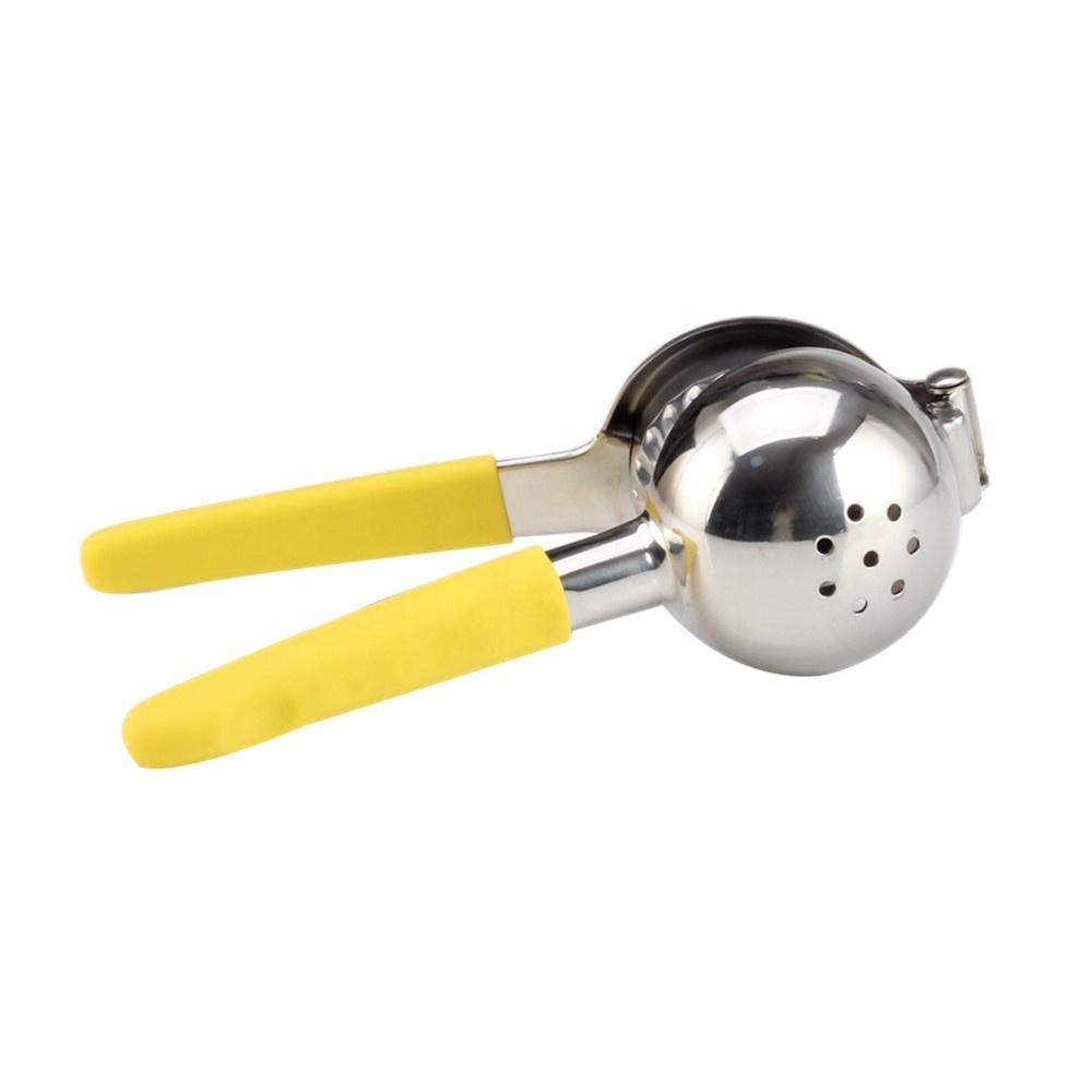 Lemon Juicer Citrus Squeezer with Non-Slip Grip Handle, Stainless Steel Manual Lemon Squeezer