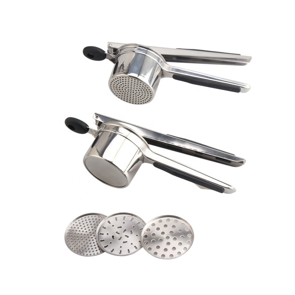 15 oz with 3 Interchangeable Discs Stainless Steel Mash Potato Ricer