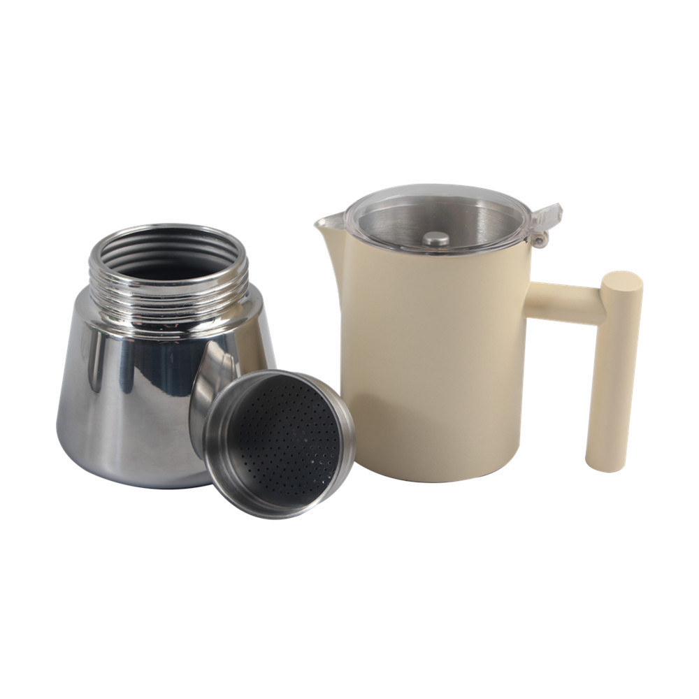 Stainless Steel Italian Coffee Maker for Camping or Home Use   MOKA Pot Stovetop Espresso Maker