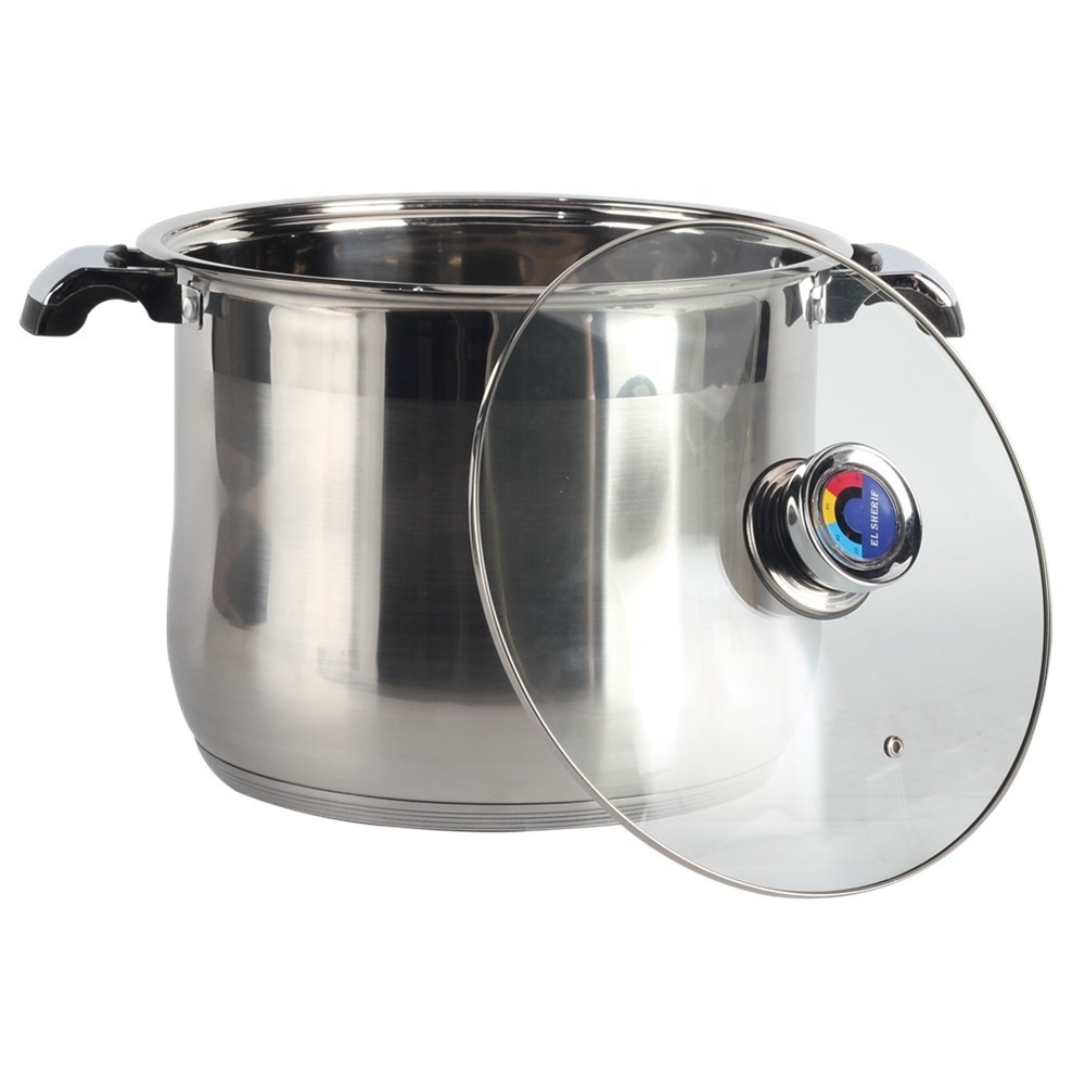 3size Extra Large Outdoor Stainless Steel Stock Pot Steamer