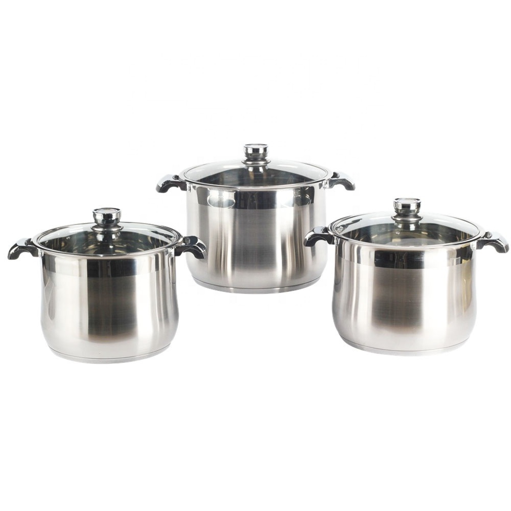 3size Extra Large Outdoor Stainless Steel Stock Pot Steamer