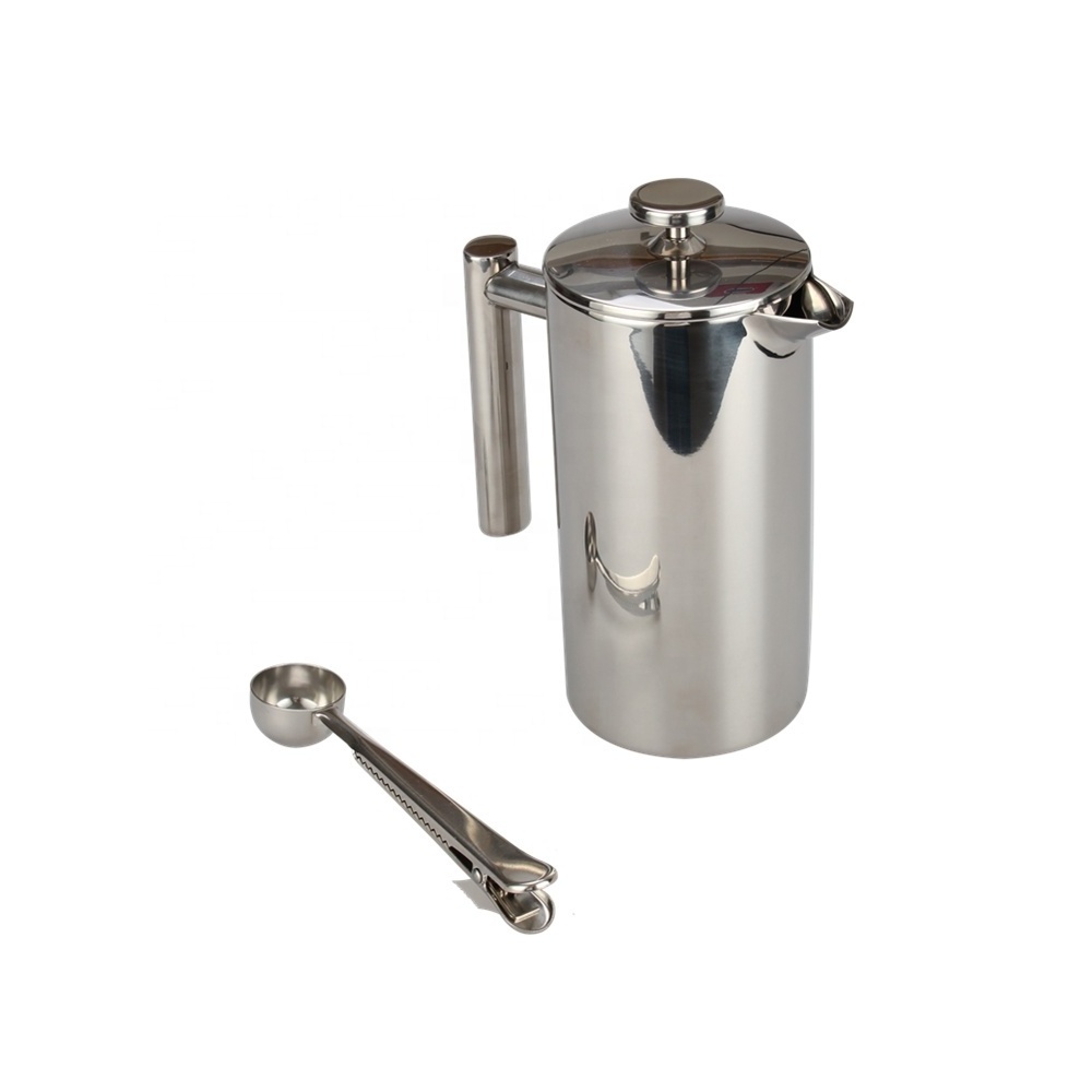 Portable 304 Stainless Steel Double Wall Insulated Coffee Press French Press Coffee Maker