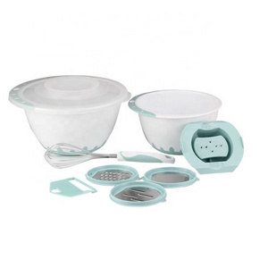 Wholesale Custom Large Capacity Practical Plastic Mixing Bowl Set With Lids and Grater