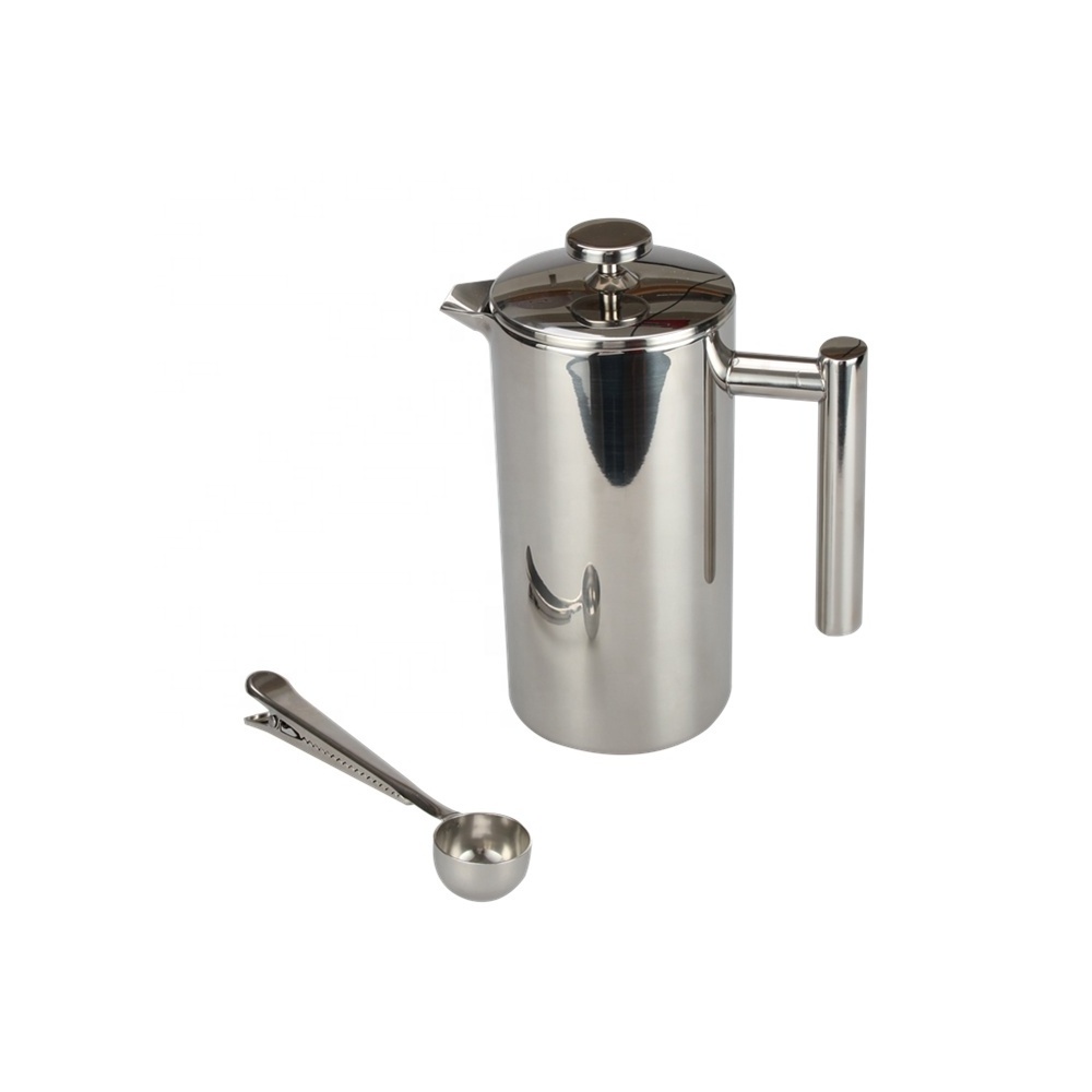 Portable 304 Stainless Steel Double Wall Insulated Coffee Press French Press Coffee Maker