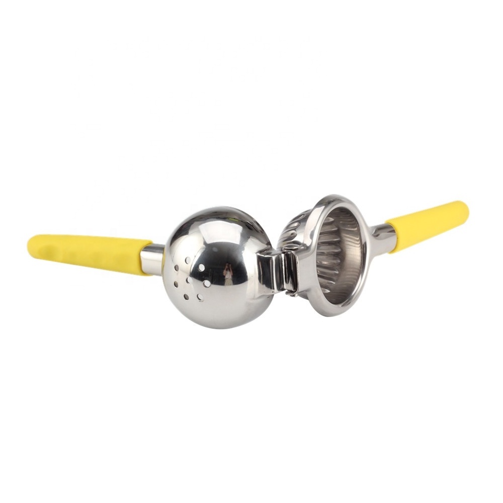 Lemon Juicer Citrus Squeezer with Non-Slip Grip Handle, Stainless Steel Manual Lemon Squeezer