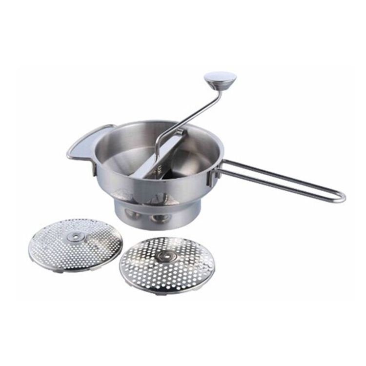 Food Mill Stainless Steel 3 Food Grinder Discs For Mashing Straining Grating Fruits & Vegetables