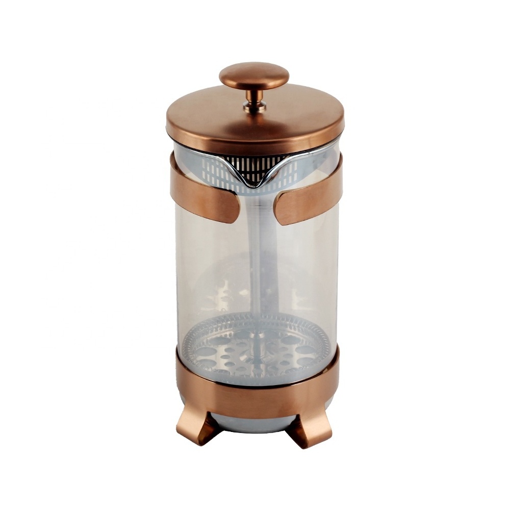 Glass Classic Copper 304 Stainless Steel Coffee French Press