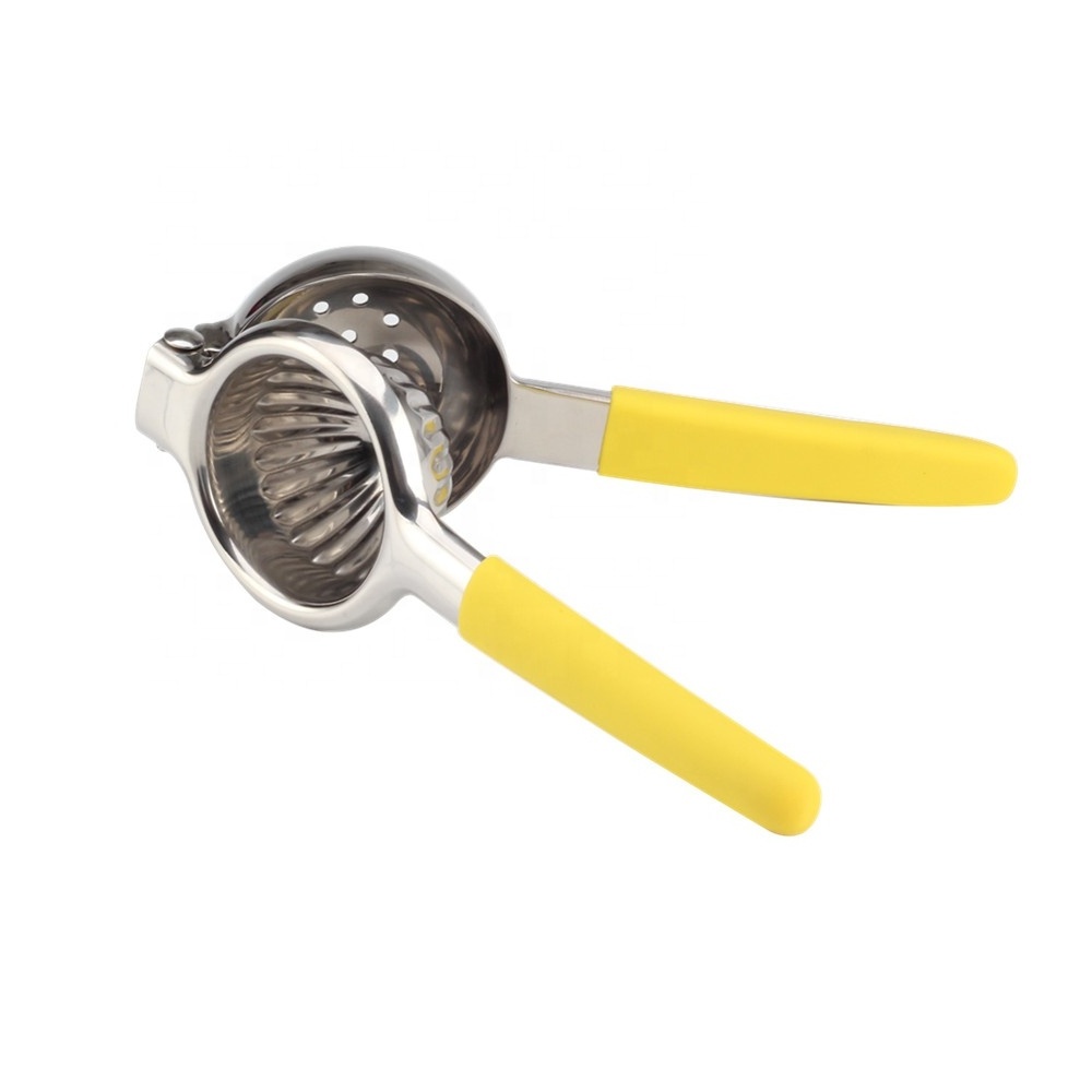 Lemon Juicer Citrus Squeezer with Non-Slip Grip Handle, Stainless Steel Manual Lemon Squeezer