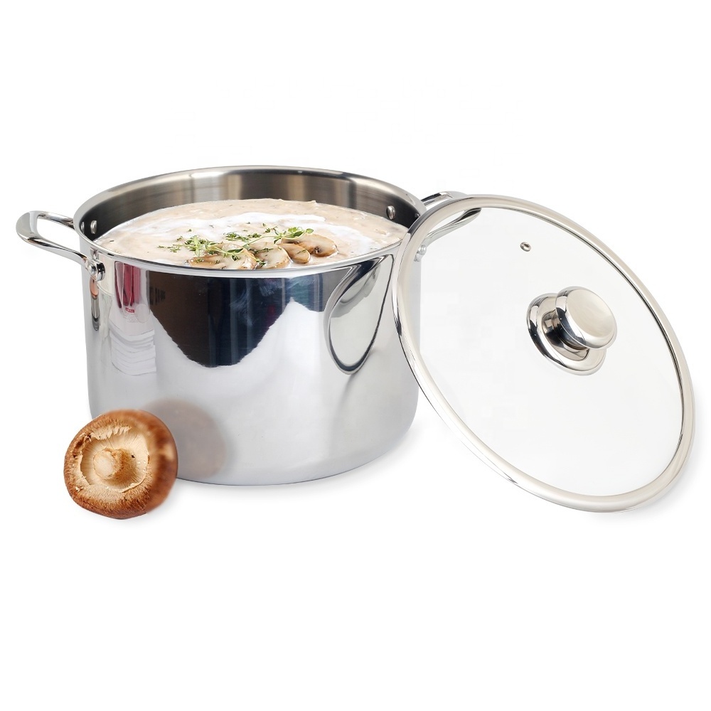 with cover dishwasher-safe for easy cleaning Tri-Ply Stainless Steel 6-Quart Stockpot